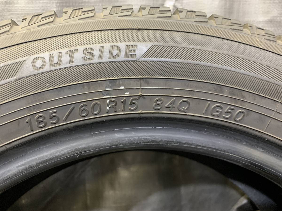 深溝 ヨコハマ 185/60R15 IG50 PLUS 4本セット スタッドレス 中古 185/60-15 アクア フィルダー シエンタ ヤリス_画像9