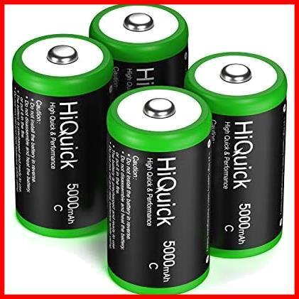 ★単2形充電池x4★ 4本入り 単2電池 高容量5000mAh 約1200回使用可能 充電式ニッケル水素電池 単2充電池 大容量モデル HiQuick_画像1