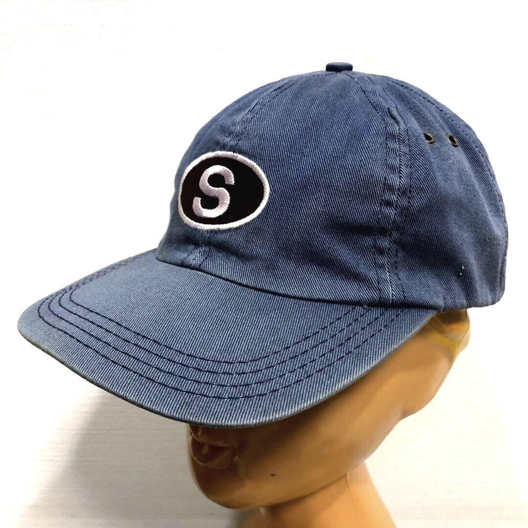  rare hard-to-find the first period fe-doUSA made 90s OLD STUSSY navy blue Baseball cap special Vintage Old Stussy hat old clothes 