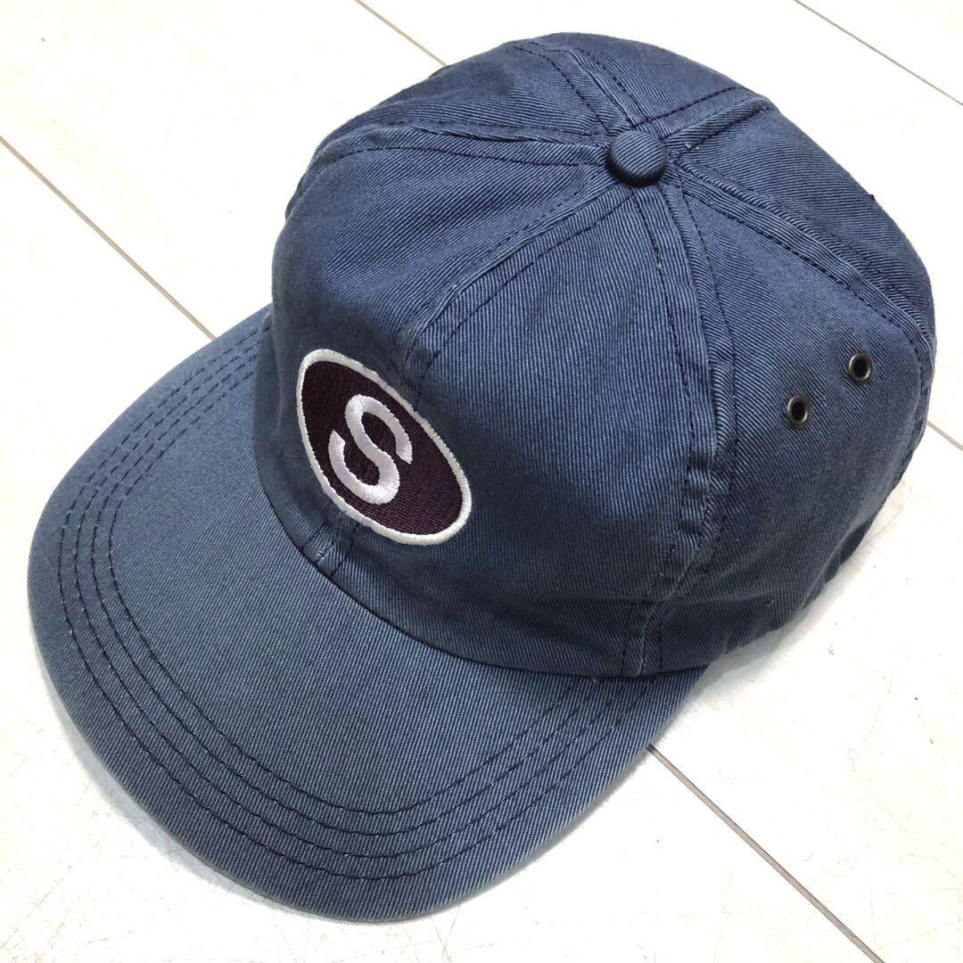  rare hard-to-find the first period fe-doUSA made 90s OLD STUSSY navy blue Baseball cap special Vintage Old Stussy hat old clothes 