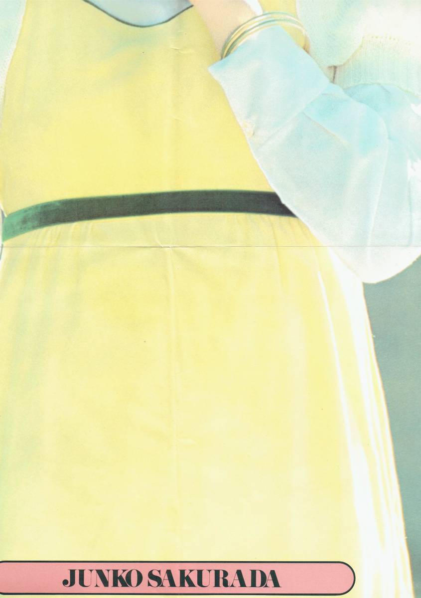 明星4月号付録　ポスター　桜田淳子　チューリップ　かぐや姫　ガロ　1974年_画像2