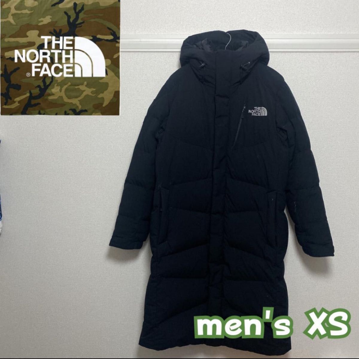 THE NORTH FACE ダウンジャケット 黒 ロングダウンコート メンズ レディース ノースフェイス
