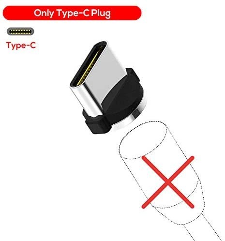 USB TYPE-C コネクタ マグネット式充電プラグ 360度回転方向関係なくピタッと瞬間脱着! 3個セット E294！送料無料！_画像3