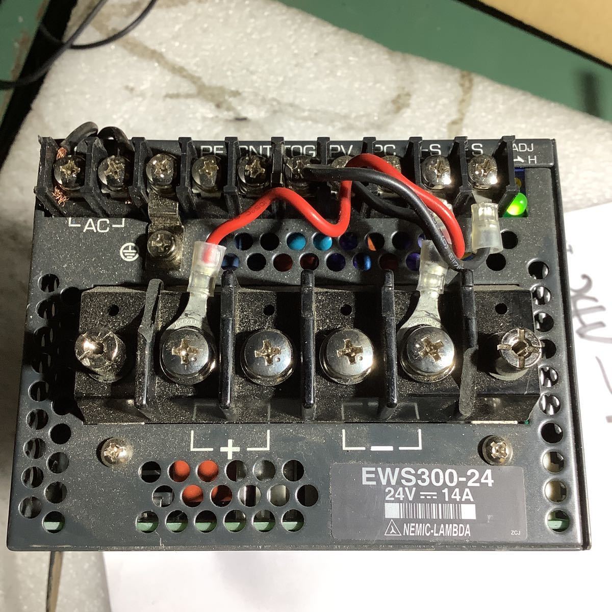 スイッチング電源 EWS300ー24 (100vー24v 14 A) 中古品一般通電で動作確認済みです。_画像2