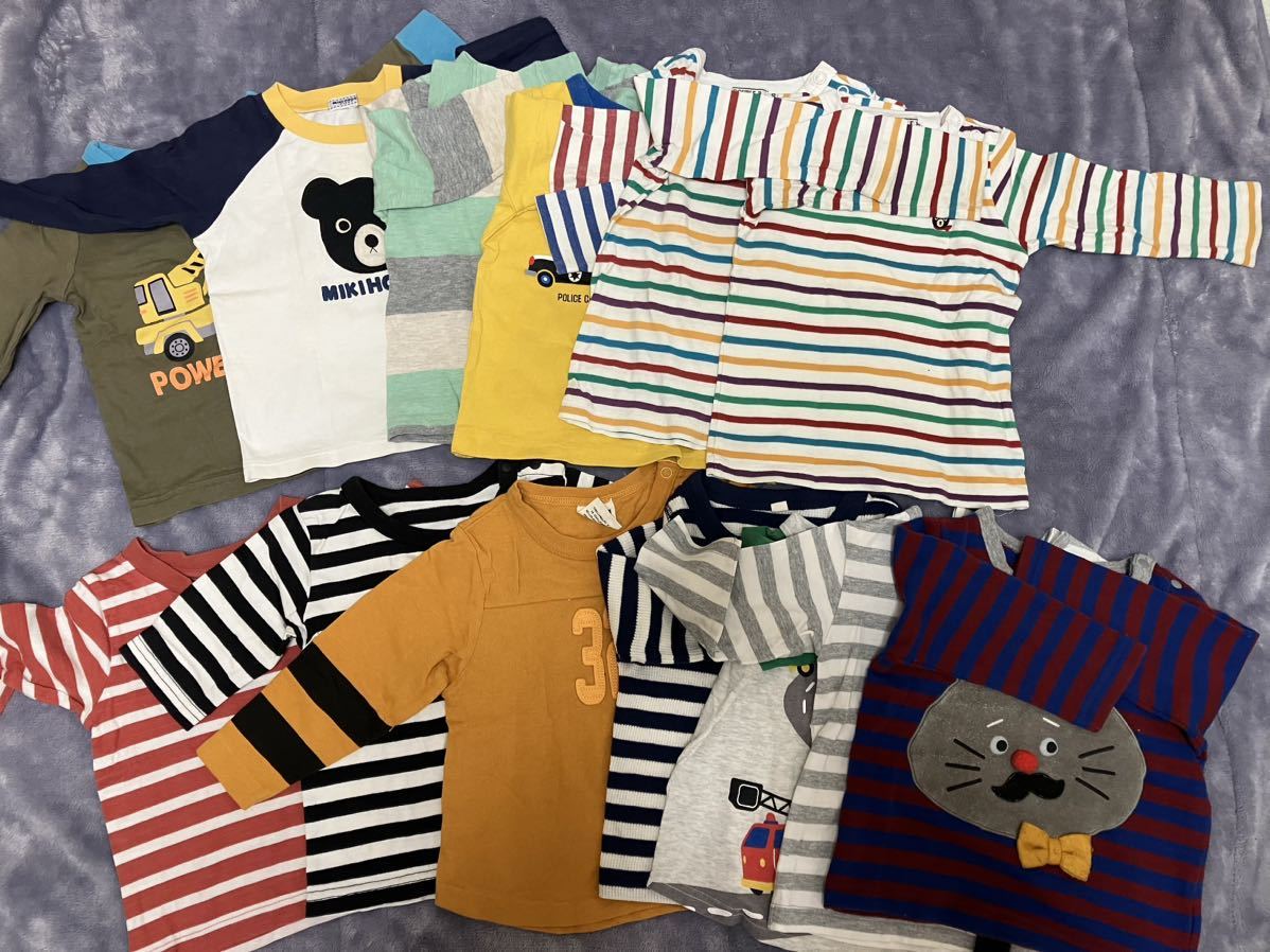 子供服秋冬サイズ80 まとめ売り※長袖Tシャツ13枚長ズボン14本新品あり