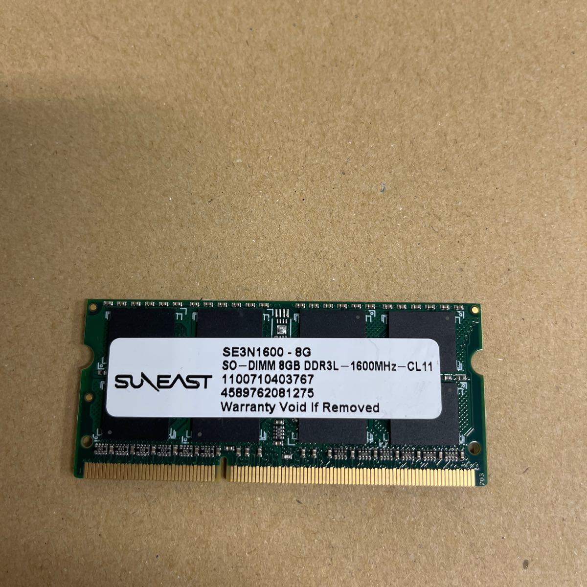 B69 SUAEAST ノートPC メモリ 8GB DDR3L-1600MHz 1枚_画像1