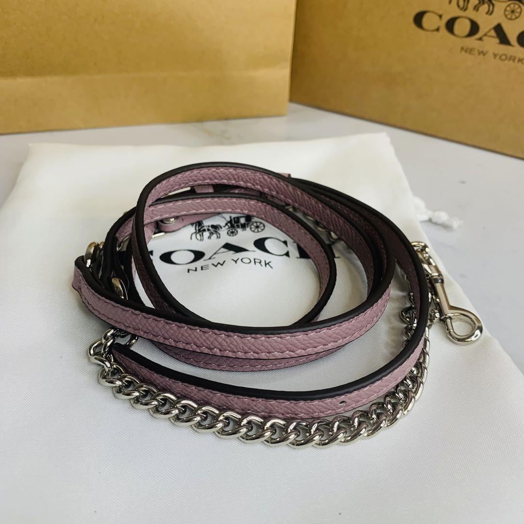 【新品】 COACH コーチ スマホショルダー レザー ピンク 斜め掛け