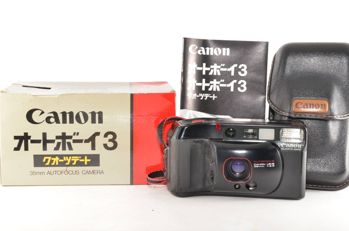 キャノン Canon Autoboy3 QUARTZ DATE コンパクトフィルムカメラ 【元箱・説明書付】 #2341