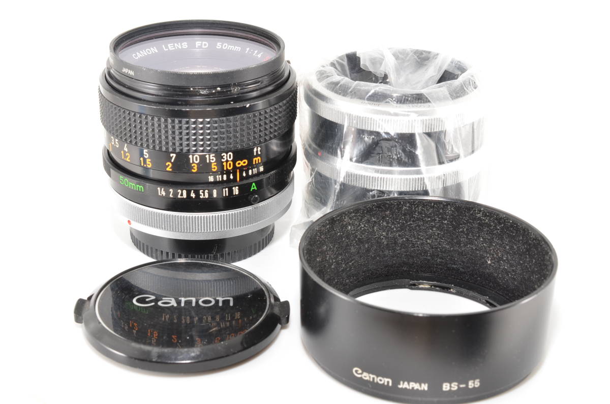 [付属品多数] Canon FD 50mm f/1.4 SSC MF Lens w/EXTENSION TUBE #2359_画像3