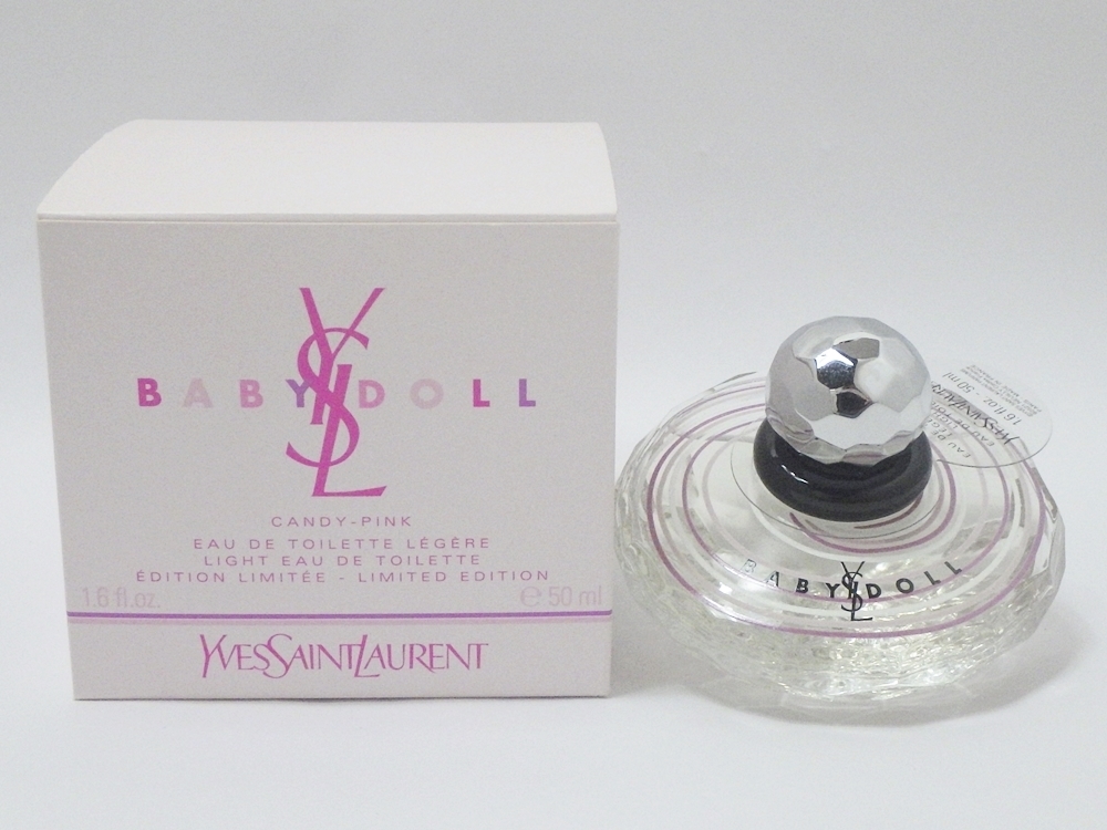 B23-1805 Yves Saint Laurent イヴサンローラン BABY DOLL ベビードール キャンディピンク オーデトワレ EDT 50ml 残量9割 スプレー 箱付_画像1