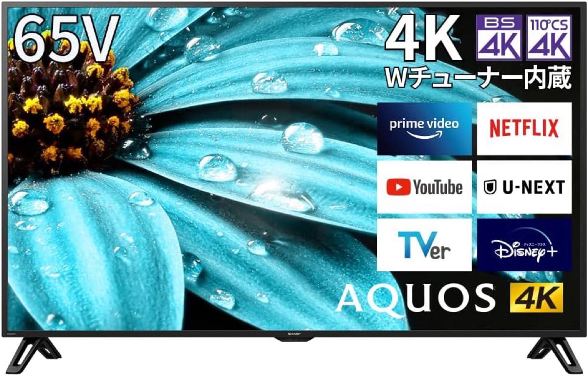 【未開封未使用品】シャープ 65V型 4K 液晶 テレビ AQUOS 4T-C65EJ1 (2022年モデル) 