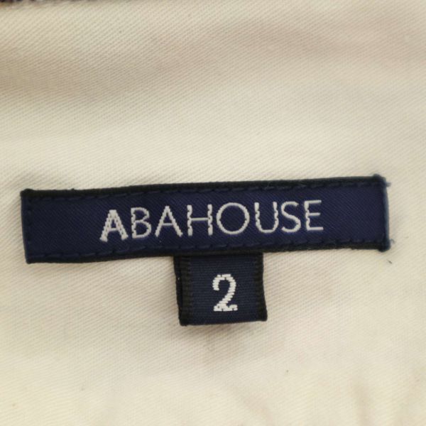 ABAHOUSE アバハウス 秋冬 襟袖ワイヤー★ 長袖 チェック ネル シャツ Sz.2　メンズ 赤 白 ネイビー　C3T08499_9#B_画像5