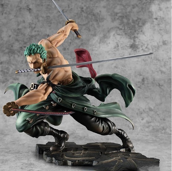 【新品・在庫処分】 ワンピース ONE PIECE フィギュア ロロノア・ゾロ Roronoa Zoro 三千世界 三刀流の効果 20cm PVC製 塗装済 7208_画像3