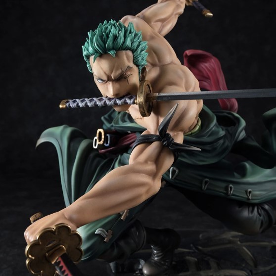 【新品・在庫処分】 ワンピース ONE PIECE フィギュア ロロノア・ゾロ Roronoa Zoro 三千世界 三刀流の効果 20cm PVC製 塗装済 7208