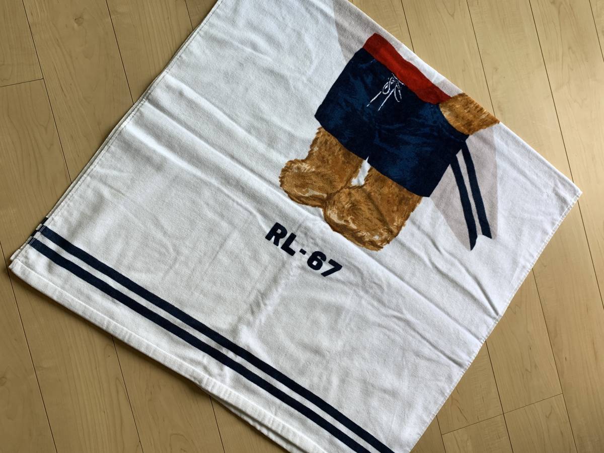 新品 POLO Ralph Lauren ポロ ラルフローレン サーフィン サーフボード ポロベアー ビーチタオル ブランケット 大判タオル バスタオル_画像2