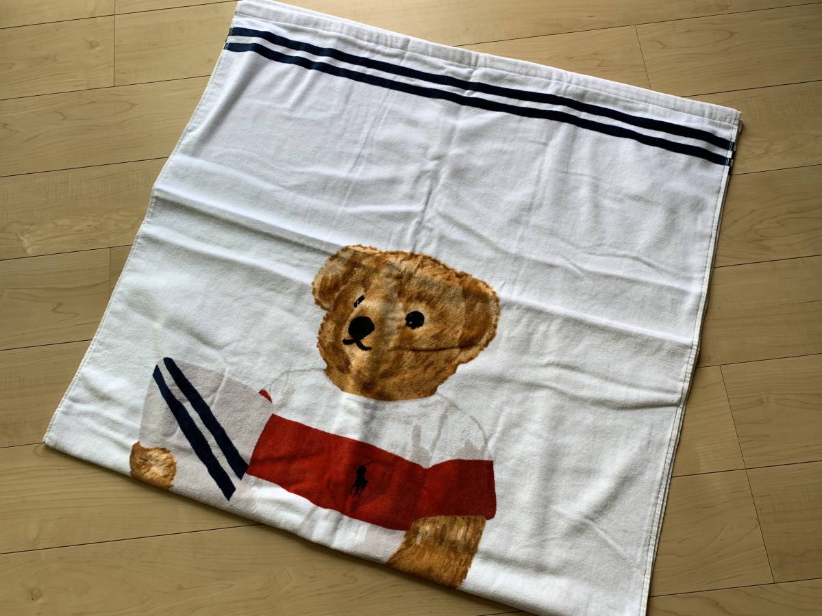 新品 POLO Ralph Lauren ポロ ラルフローレン サーフィン サーフボード ポロベアー ビーチタオル ブランケット 大判タオル バスタオル_画像1