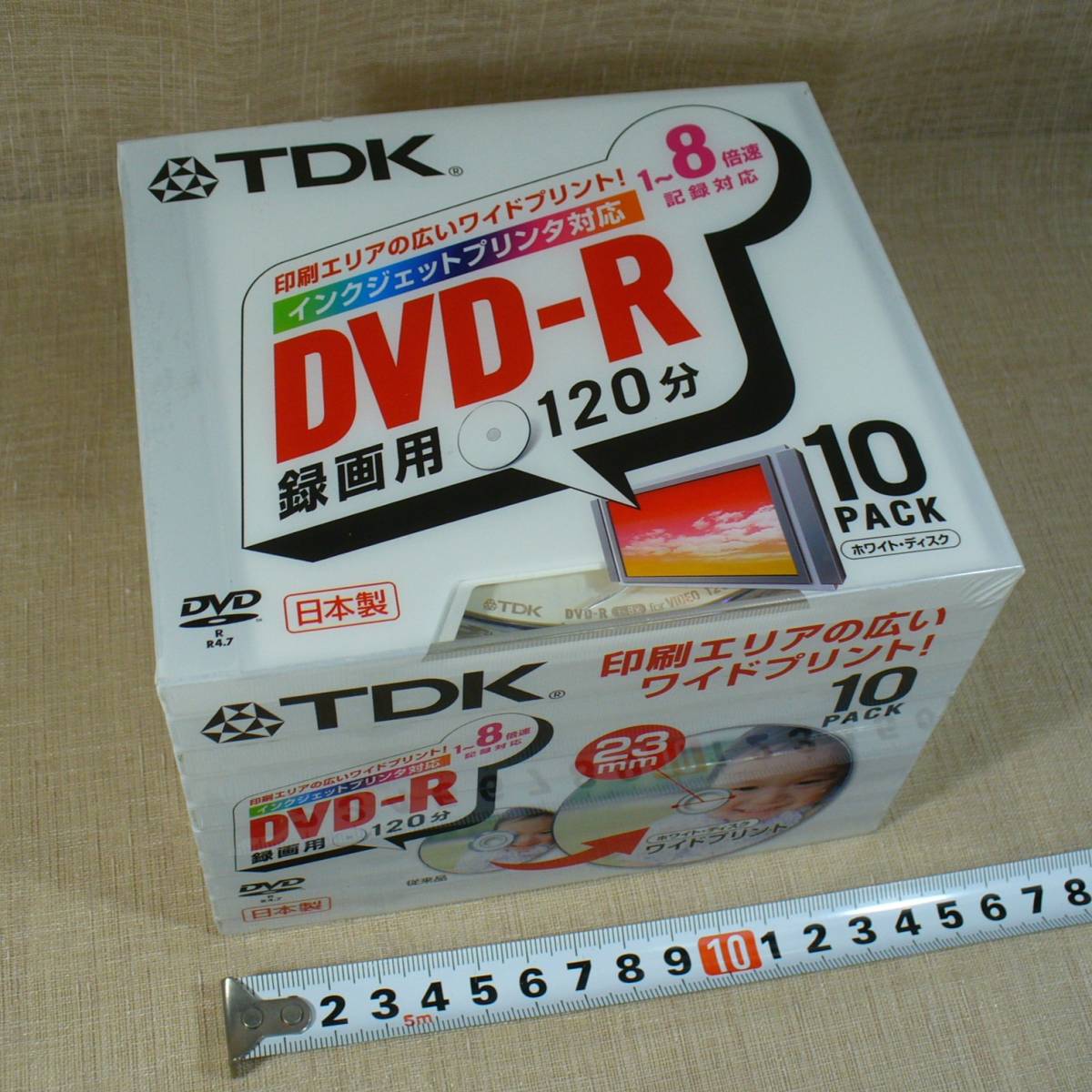 TDK DVD-R120PWX10K video recording for DVD-R 120 minute /8 speed correspondence / ink-jet printer correspondence / white disk / made in Japan 10PACK unopened goods!
