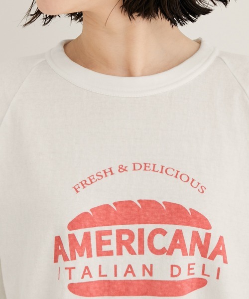 ☆美品AmericanaアメリカーナベースボールTシャツ、アダムエロペ_画像3