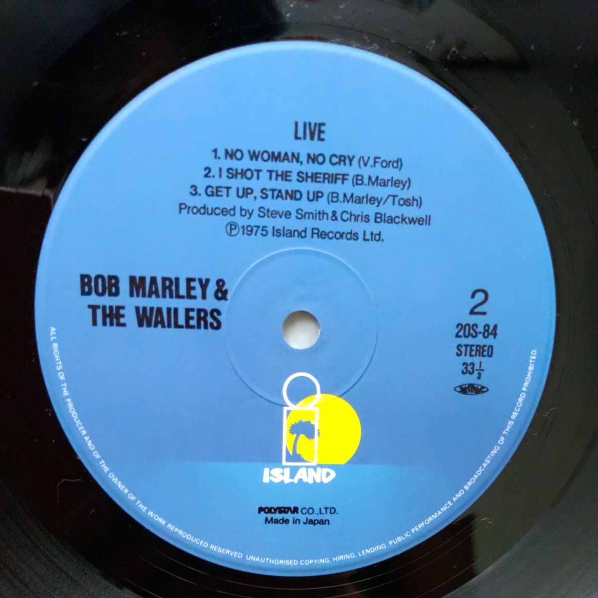 ★BOB MARLEY&THE WAILERS★LIVE★LP盤★中古品