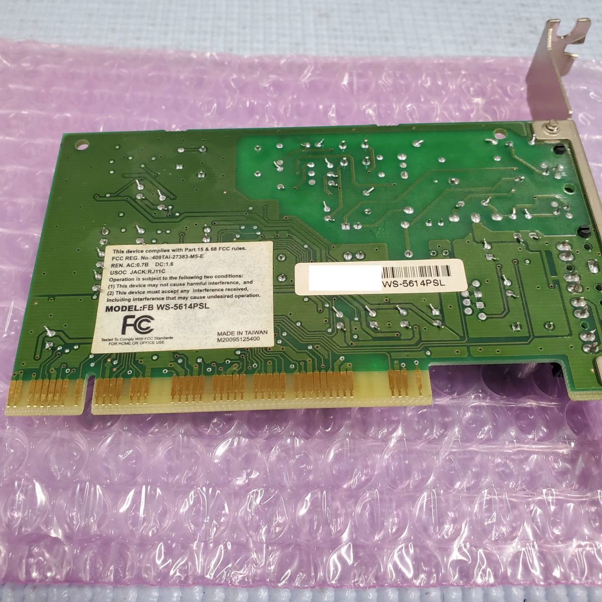 @T0627 秋葉原万世商会 PCI接続 モデムカード 2ポート Motorola MODEL:WS-5614PSL_画像3