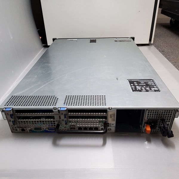 @T0206【BIOS確認済み】秋葉原万世鯖本舗 2U DELL PowerEdge R710 8コア16スレッド Xeon X5687 2基 メモリ8GB 870W電源/セキュリティベゼル_画像2