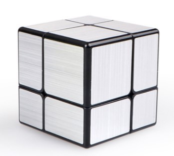 QiYi 2x2 Cube mirror 2x2x2 Magic Cube ( color : silver )2 layer gold . silver sticker Speed Cube professional puzzle child therefore. gift 