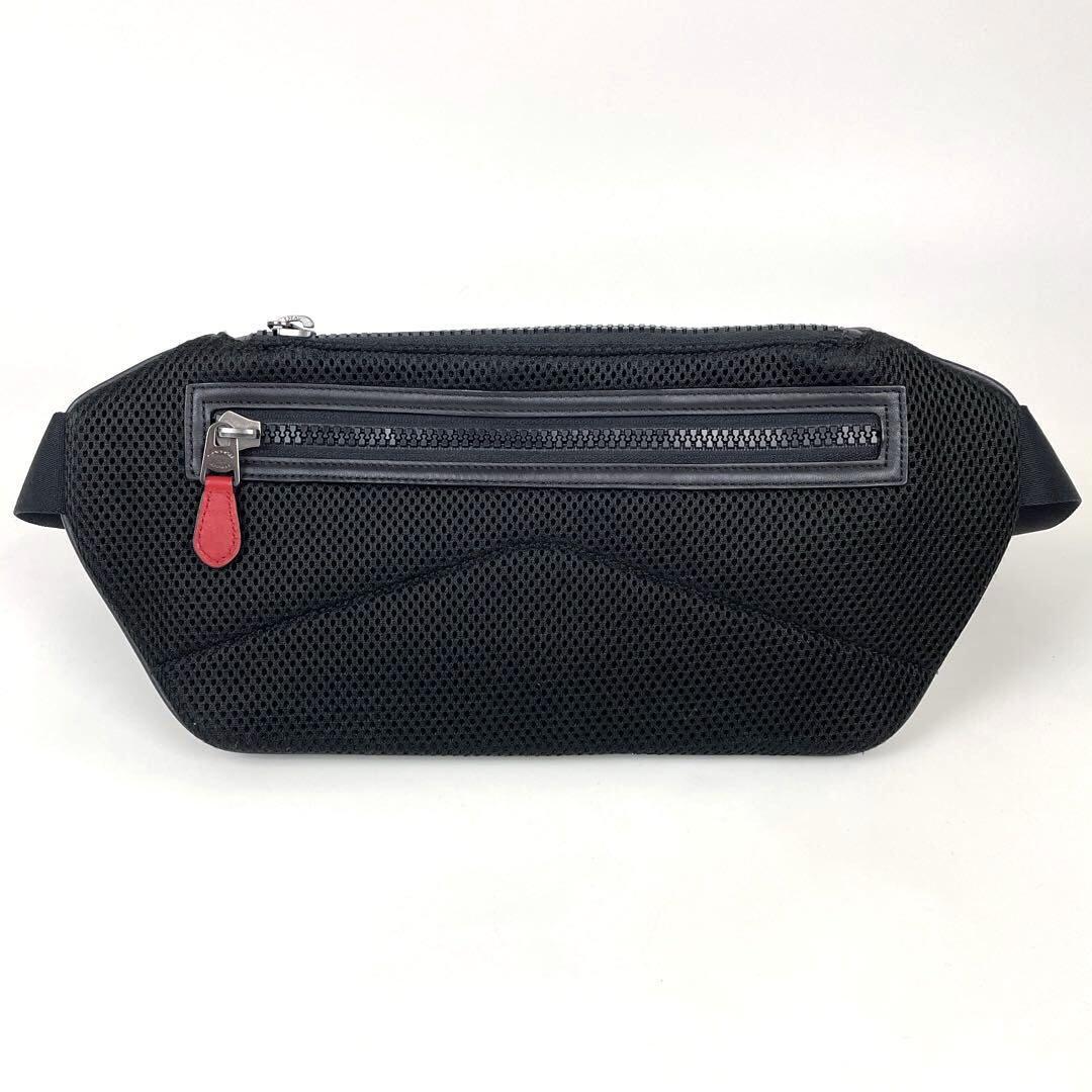極美品 COACH コーチ シグネチャーライダー ボディバッグ PVC レザー