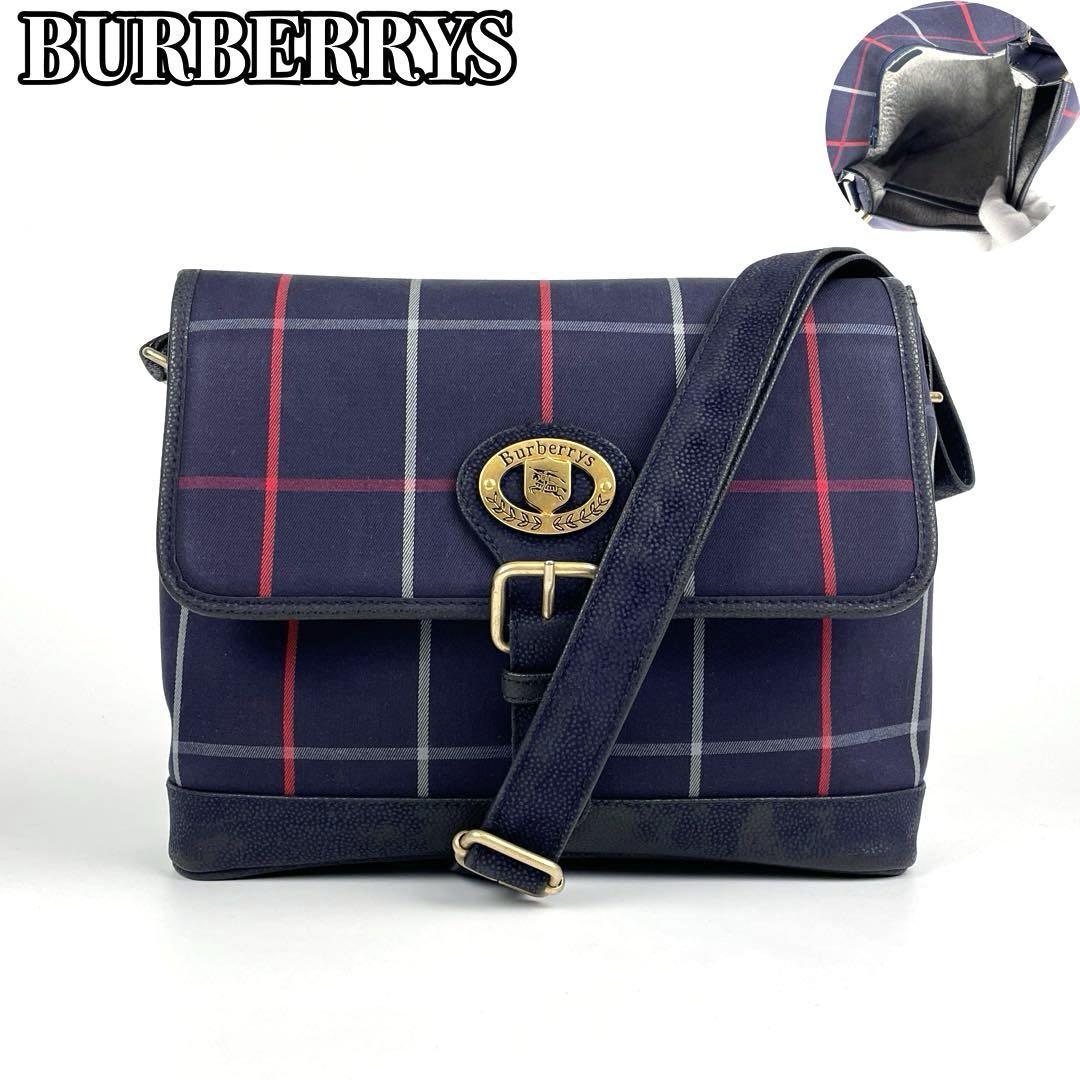 美品 BURBERRY バーバリー ノバチェック ショルダーバッグ エンブレム