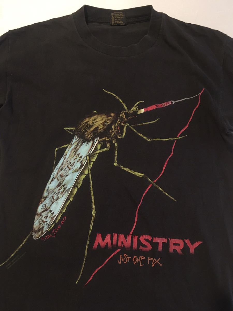 90s MINISTRY ビンテージ Tシャツ pushead ミニストリー パスヘッド 検malirin manson nine inch nails prodigy nirvana butthole surfers_画像1