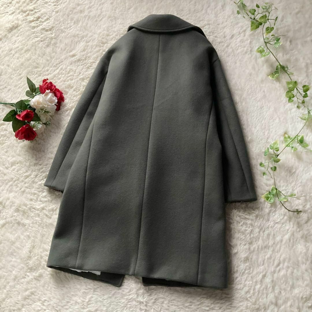 wim gadget long coat gown coat gray wool made in Japan free size Whim Gazette