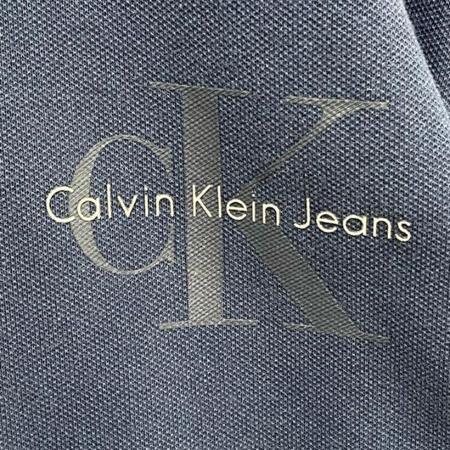 【未使用】CK カルバンクライン 半袖 ポロシャツ 紺 ネイビー Mサイズ ワンポイントロゴ Calvin Klein