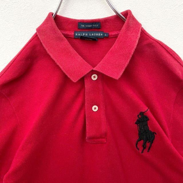 レディース　ポロラルフローレン　虎 刺繍　ビッグポニー　半袖ポロシャツ　赤　レディース　Ｌサイズ　POLO RALPH LAUREN