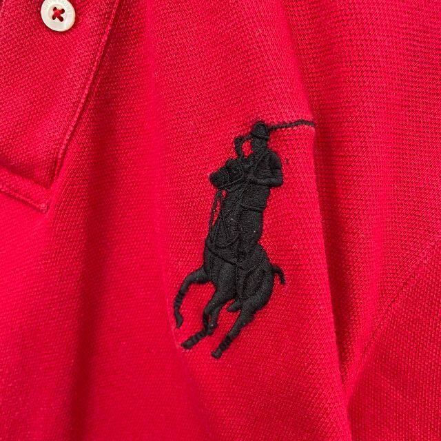 レディース　ポロラルフローレン　虎 刺繍　ビッグポニー　半袖ポロシャツ　赤　レディース　Ｌサイズ　POLO RALPH LAUREN