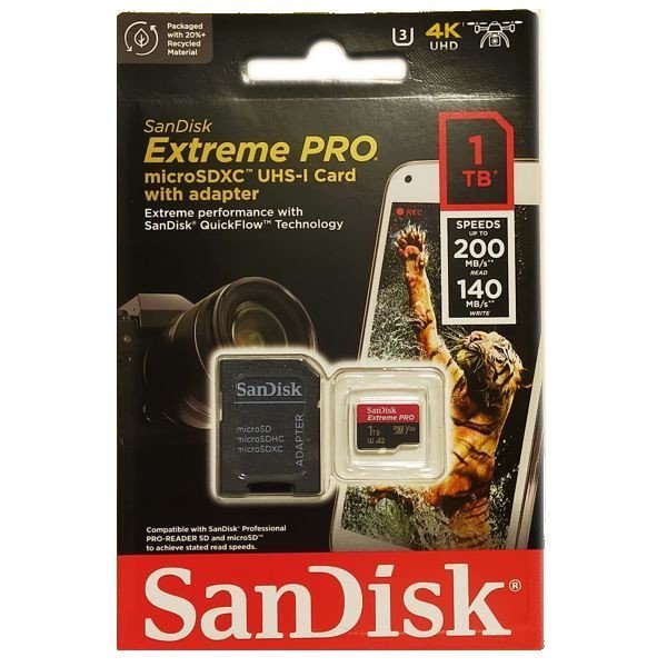 新品 SanDisk マイクロSDXCカード 1TB A2/UHSスピードクラス3 200MB/s SDSQXCD-1T00-GN6MA