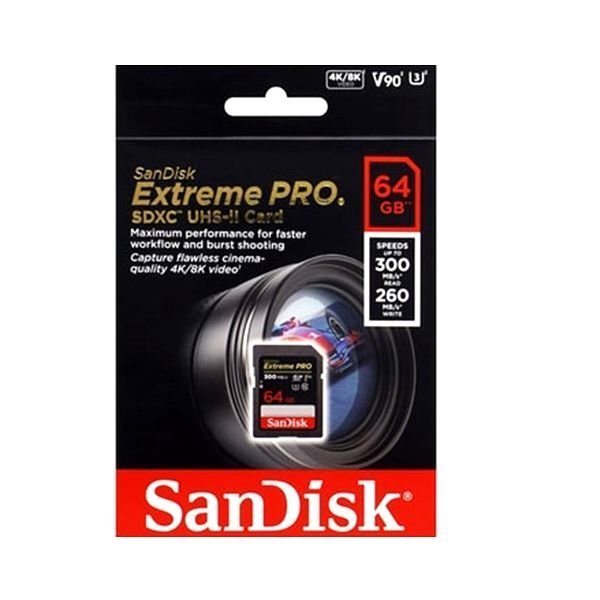 新品 SanDisk SDXCカード 64GB UHS-II Class3 300MB/s SDSDXDK-064G-GN4IN