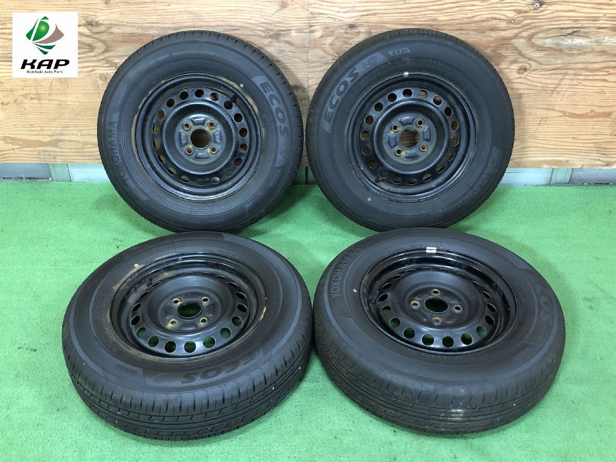 トヨタ純正　13×5J　スチールホイール ＆ タイヤ　YOKOHAMA 165/80R13　4本セット ～ カローラ・コンパクトカー 他 ～ 【個人宅配送不可】_画像1