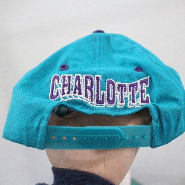 90sビンテージ キャップ NBA ホーネッツ■1990年代製 ブルー 刺繍 古着 アメカジ ストリート 古着卸 cap hat 帽子 80s 70s 60s 00s 激安 青_画像8