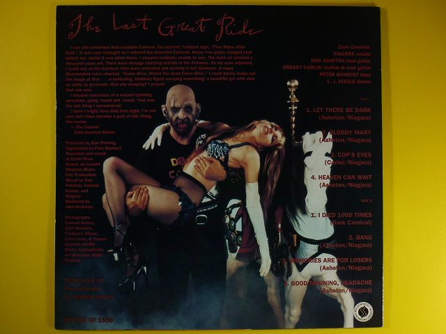 LP◆Dark Carnival/The Last Great Ride SFTRI431◆ темный   машина ..., пластинка  12 дюймов   аналоговый 