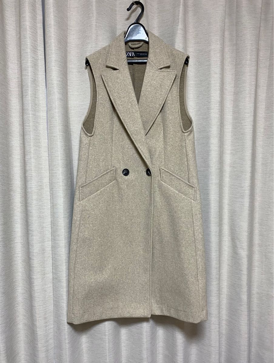 ZARA ダブルブレスト ソフトベスト XS ベージュ|Yahoo!フリマ ZARA ダブルブレスト ソフトベスト XS ベージュ|Yahoo!フリマ