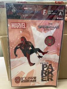 【お買い得決算セール】　新品　未開封　Happyくじ　MARVEL 『スパイダーマン：ノー・ウェイ・ホーム』F賞　クリアステッカー　3枚セット_画像2