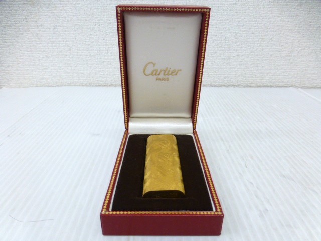 【32622】 喫煙グッズ Cartier/カルティエ ライター ガスライター ゴールド 箱付