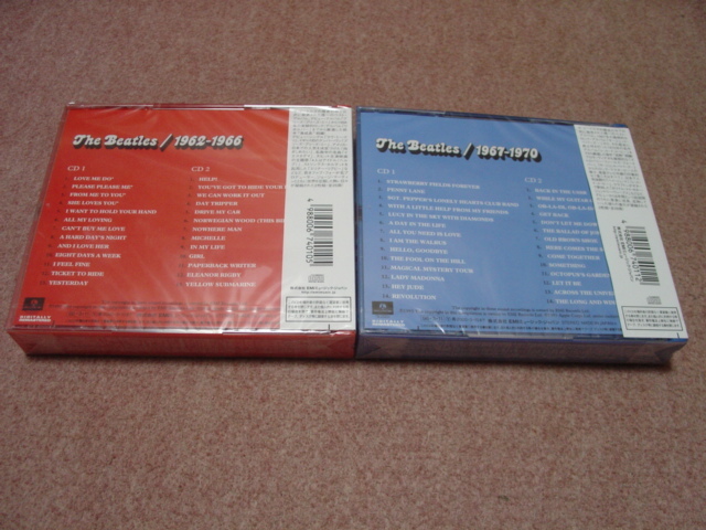 未開封2CD+2CD■The Beatles ザ・ビートルズ 1962～1966/1967～1970 赤盤/青盤■John Lennon/Paul McCartney/George Harrison/Ringo starr_共にまずまずキレイな部類の未開封品です