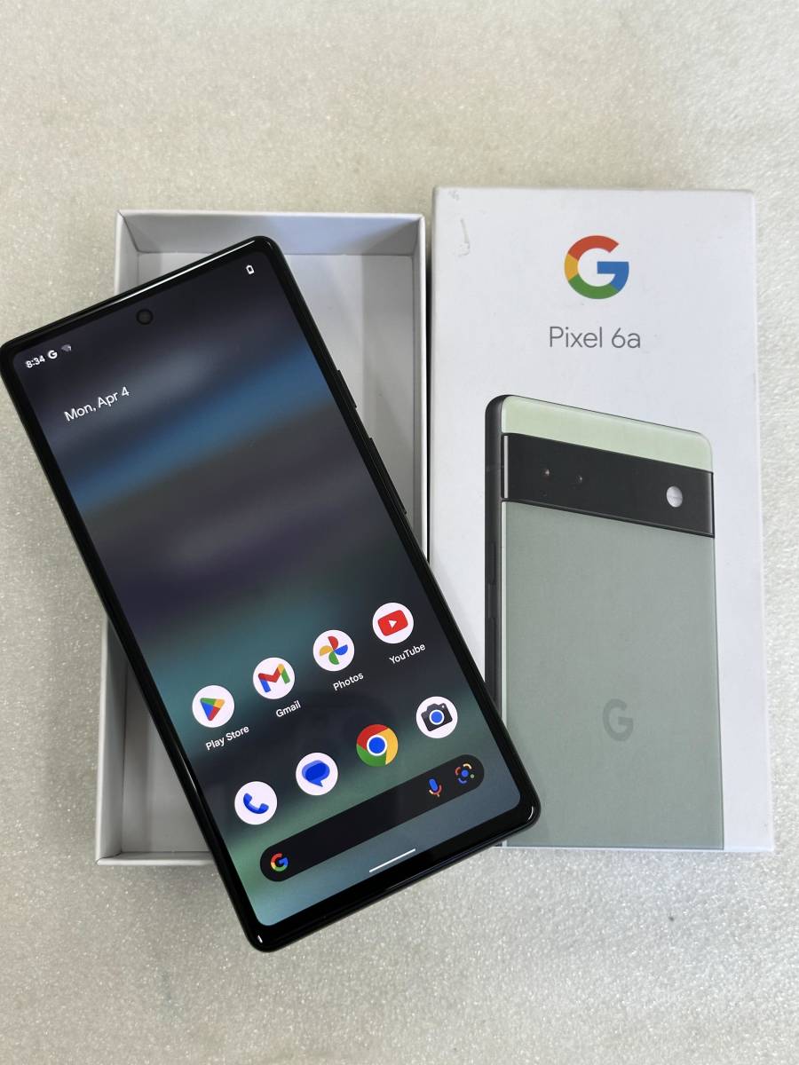 ★ SIMフリー AU Google Pixel 6a 128GB Sage 本体のみ ※ 良品 ★_画像1