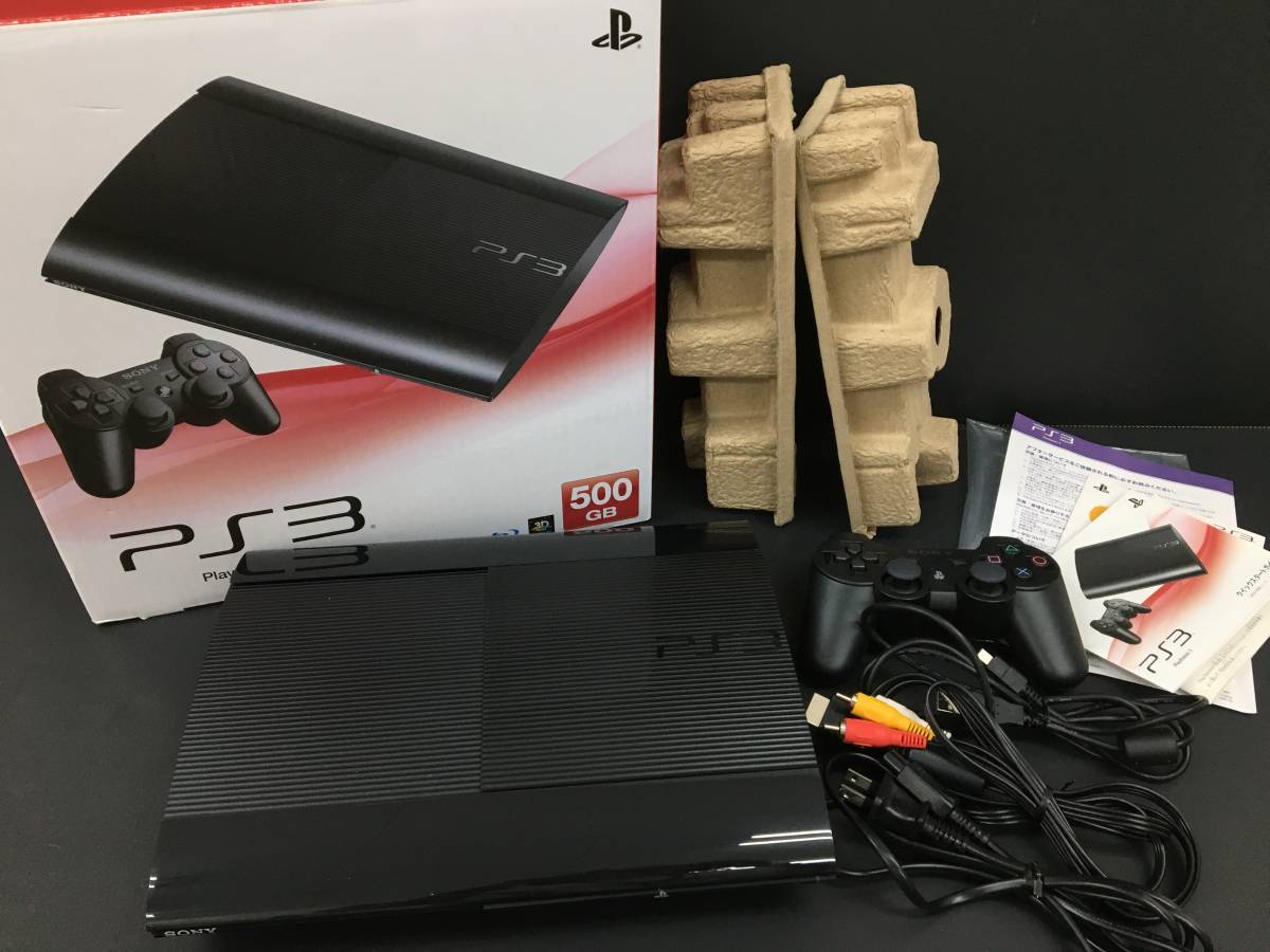 SONY PS3 PlayStation3 CECH-4000C 500GB ブラック 本体 動作確認済み ユーズド 2