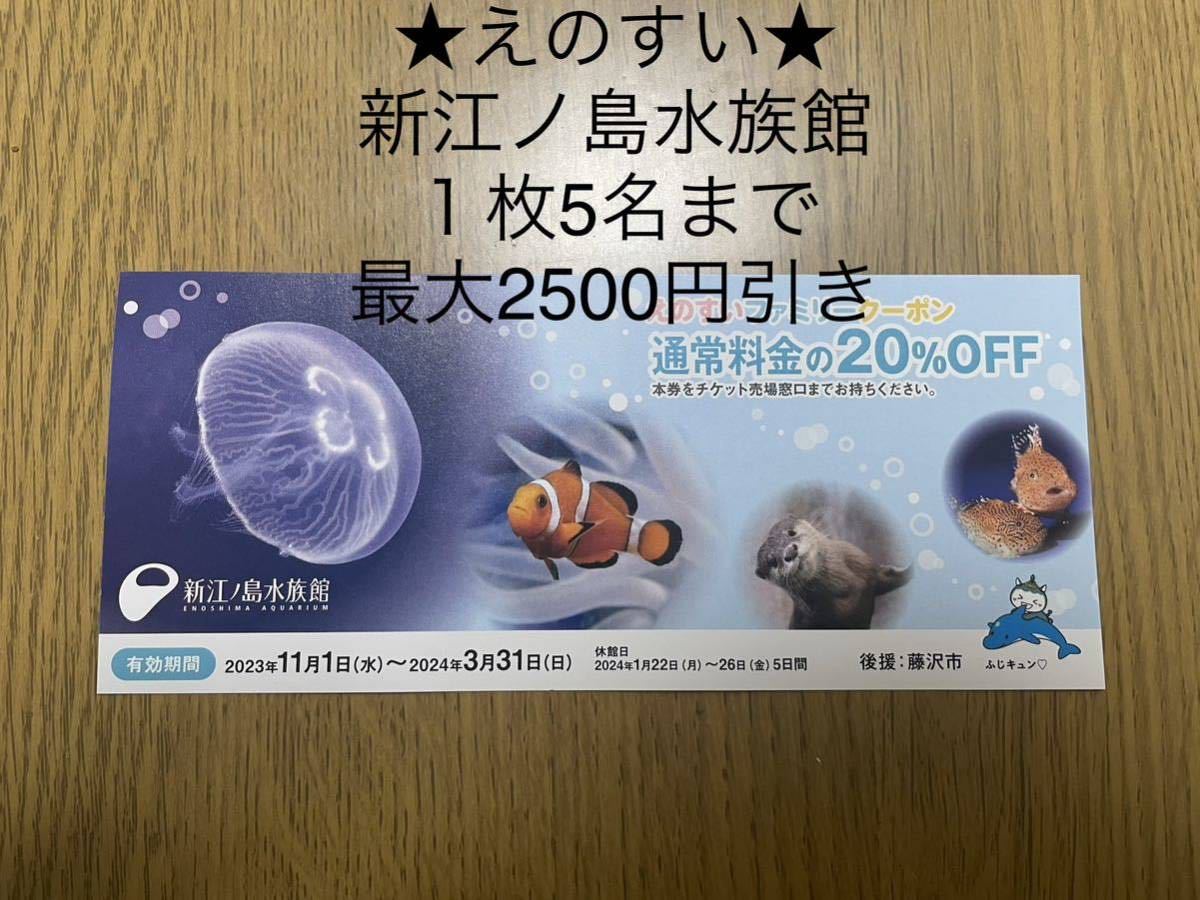 ★★総額2500円引き★早い者勝ち★えのすい新江ノ島水族館横浜湘南神奈川2024.3.31まで_画像1