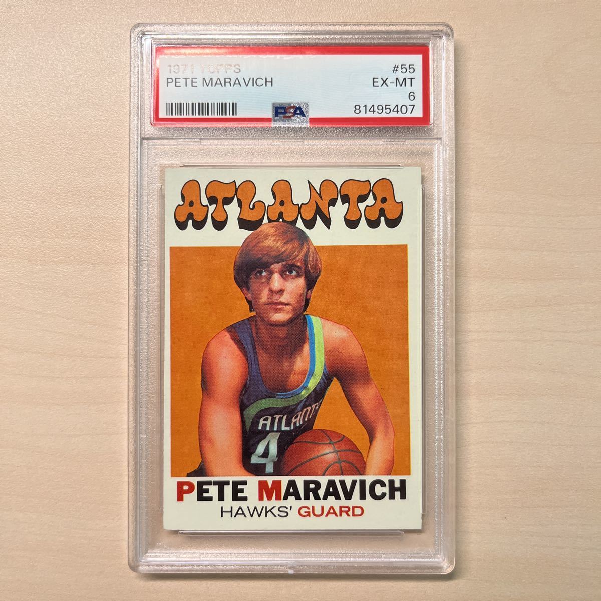 NBA 1971【TOPPS】PETER MARAVICH #55　PSA【EX-MT6】ピート・マラビッチ