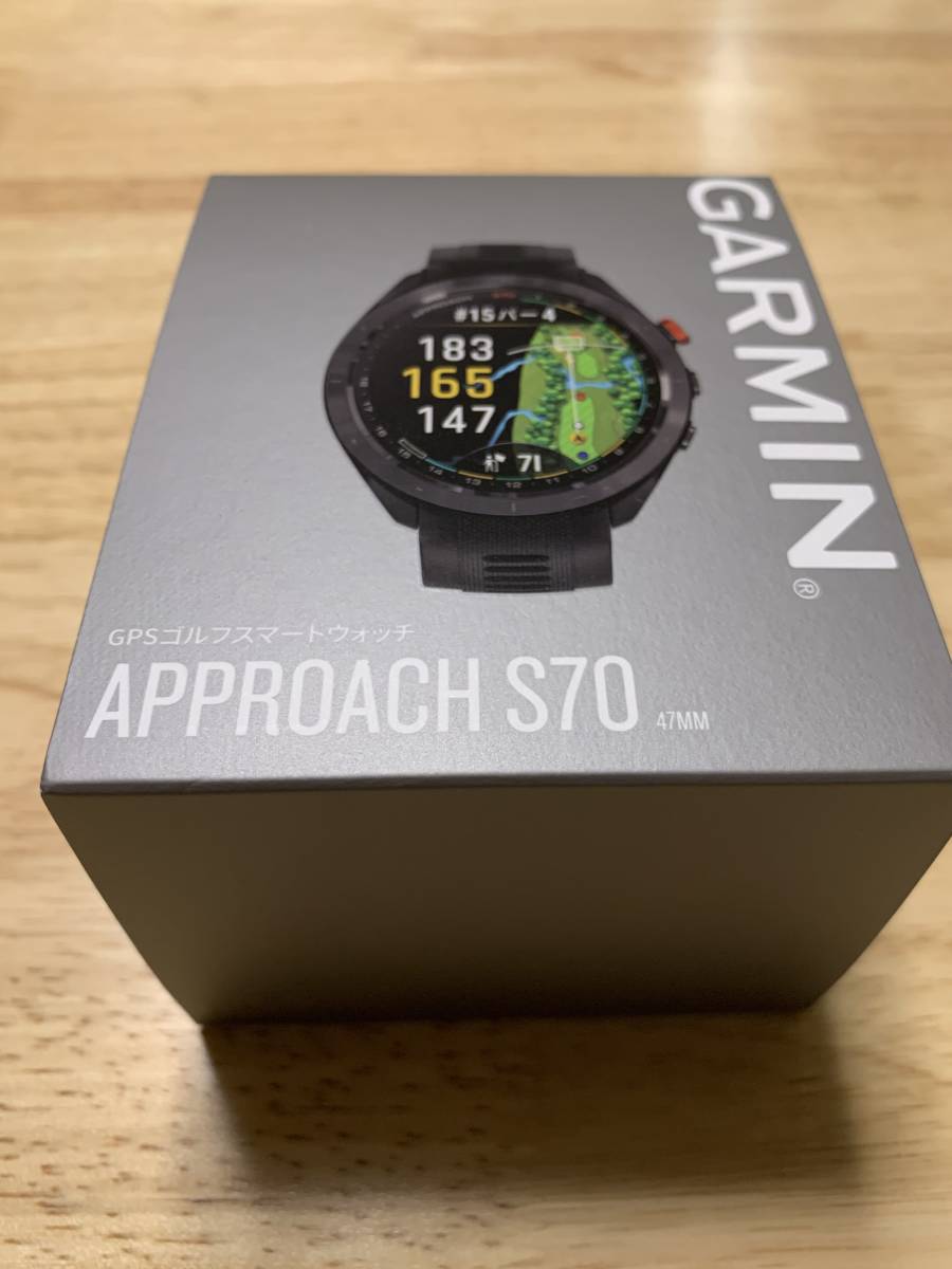 新品 黒 47mm ガーミン アプローチ S70 Garmin GPSナビ-