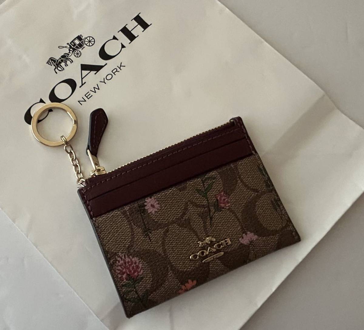 ［送料無料］新品◆コーチ COACH◆C8733 財布 キーリング付 小銭入れ コインケース キーケース パスケース、IDケース FB1