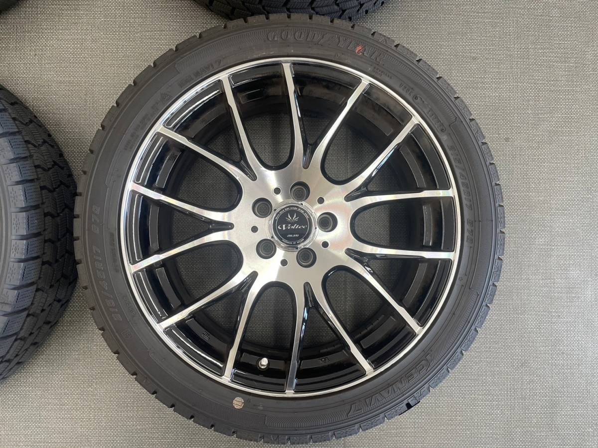 冬用　215/45R17 GOODYEAR　ICENAVI７　GR86　アルミ付きスタッドレスタイヤ4本セット　2022年製 　Voltec　ボルテック_画像4