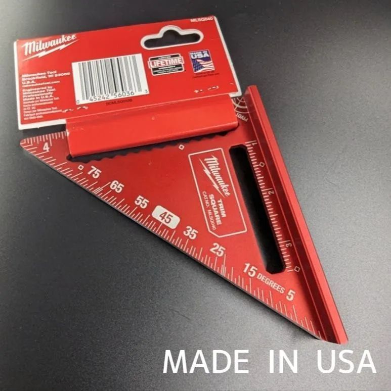 【アメリカ限定】milwaukee ミルウォーキーアルミ 三角定規 4-1/2 180mm Rafter Square 日本未発売 US DIY 工具